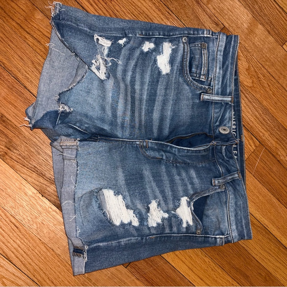 American Eagle Outfitters Ripped Blue Jean Shorts